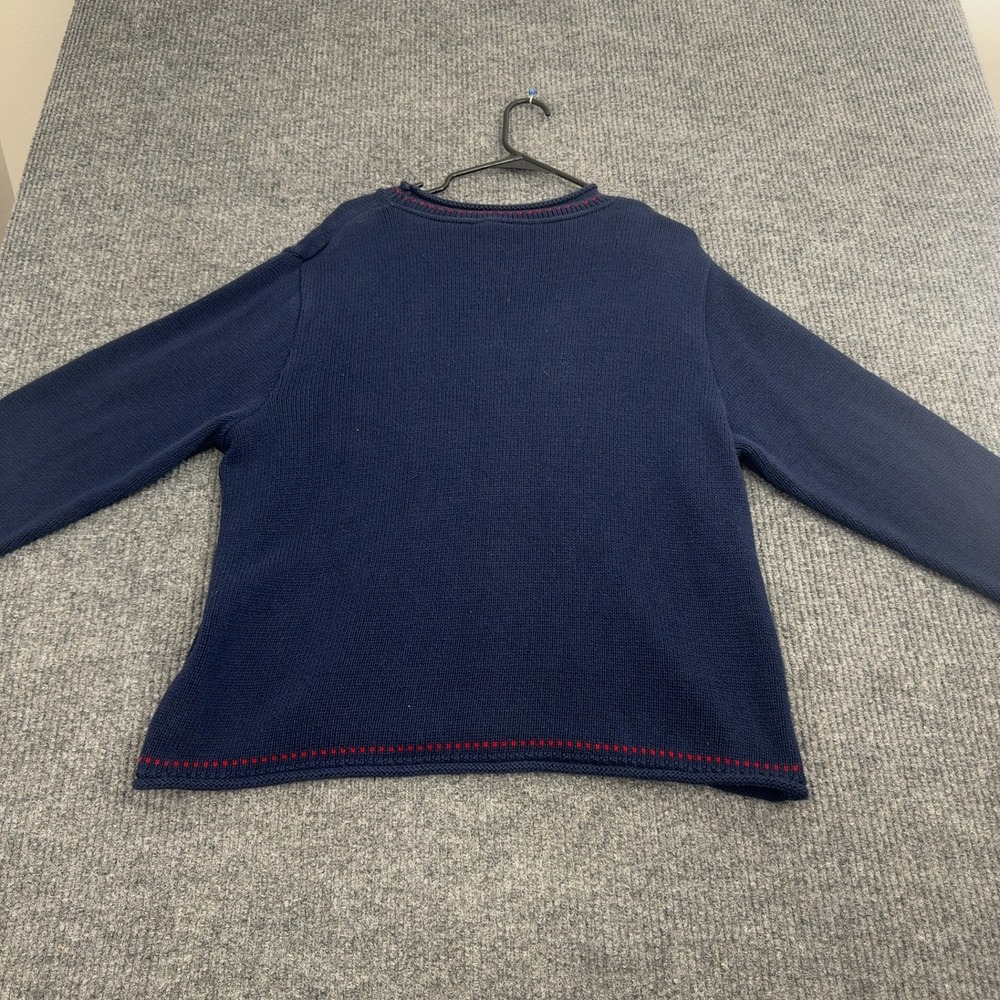 Cotton Country Parkhurst Sweater Mens XL Blue Cotton USA Flag Americana Vintage - Picture 6 of 8